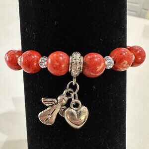 ERES UN ANGEL Beaded Charm Bracelet